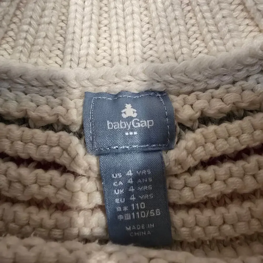 Girl's Baby Gap Cream Sweater Dress | Size 4
